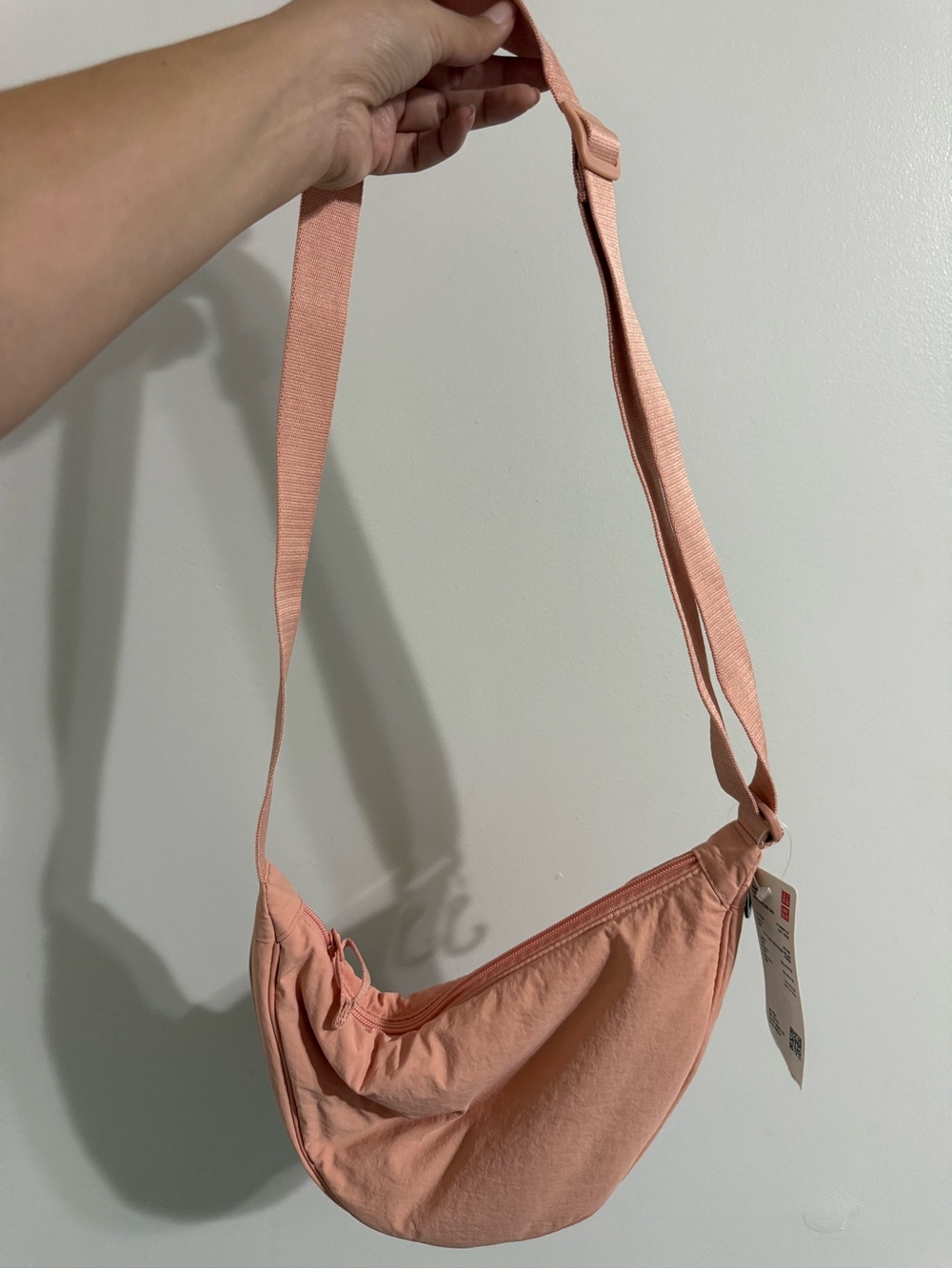 UNIQLO Women’s Peach Crossbody Bag - Lightweight Shoulder Sling
